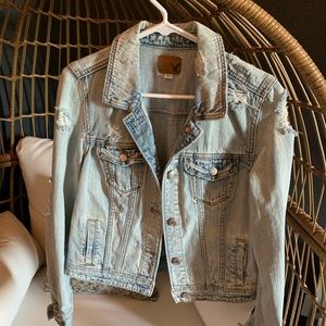 American Eagle distressed jean jacket
